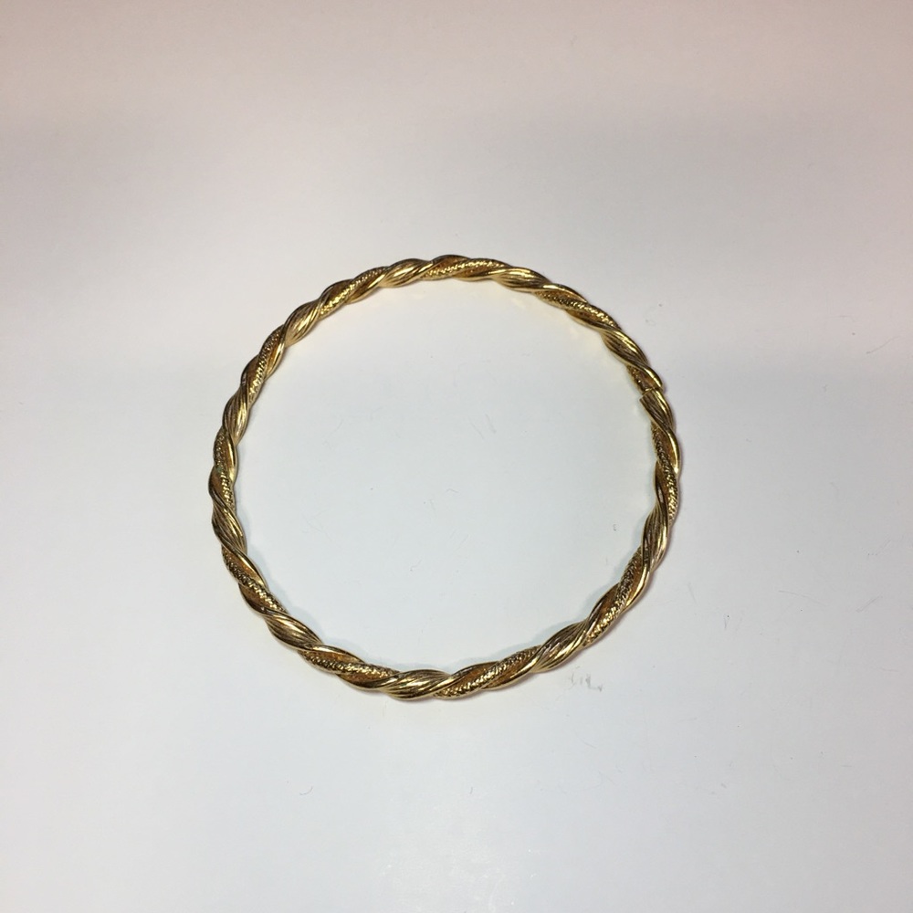 Gold tone Monet rope bangle bracelet